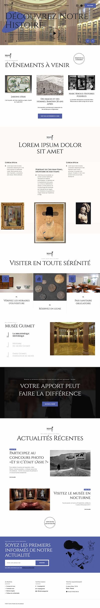 Appel d'offre: la refonte du site du musée Guimet - Création de site internet