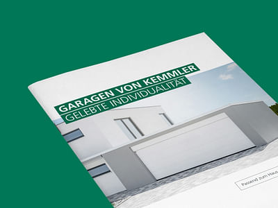 Beton Kemmler | Broschüre „Garagen von Kemmler“ - Grafikdesign