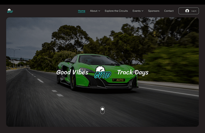 Good Vibes Track Days – Motorsport Website - Création de site internet