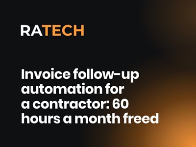 Invoice follow-up automation for a contractor: 60 hours a month freed - Développement de Logiciel