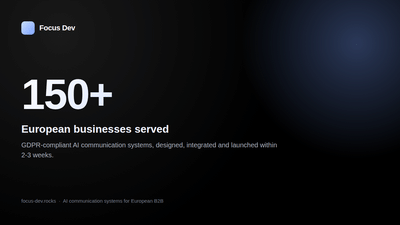 150+ European Businesses Served - Künstliche Intelligenz