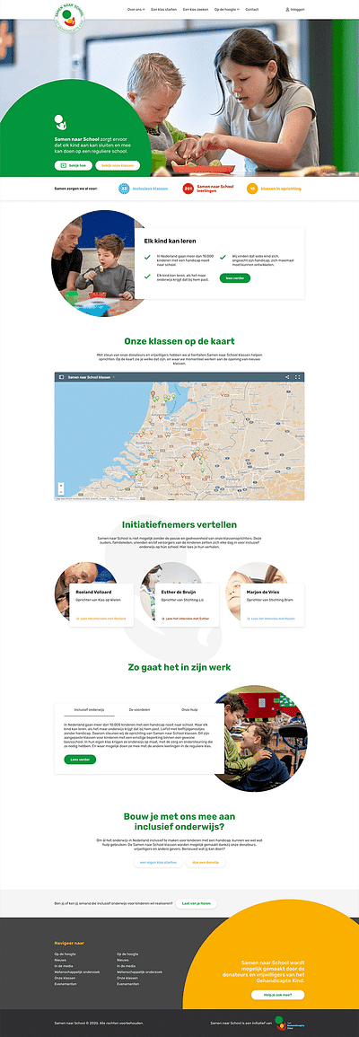 Samen naar School - Website Creatie