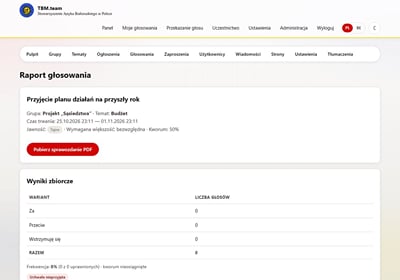 TBM.team – membership platform with online voting - Software Development