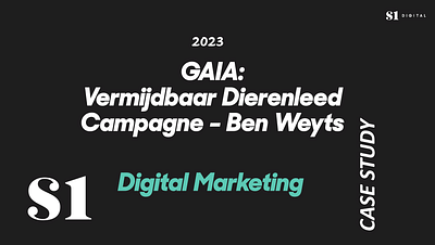 GAIA - Vermijdbaar dierenleed campagne Ben Weyts - Digital Strategy