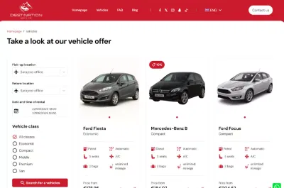 Custom Car Rental Web App with React & NodeJS - Création de site internet