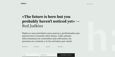 Haken - Website creation + Content Strategy - Creación de Sitios Web