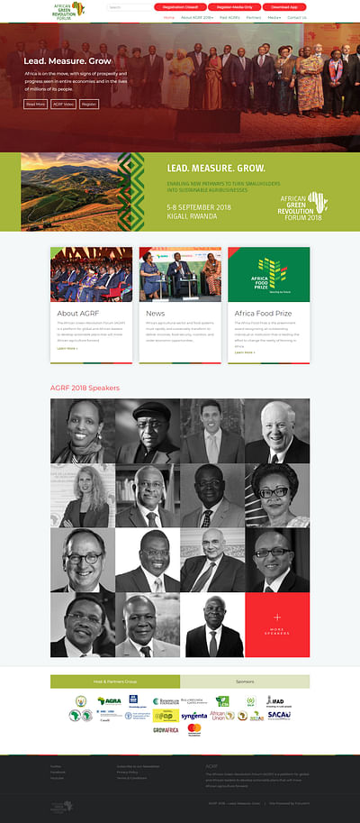Africa Green Revolution Forum - Event Website - Ergonomie (UX/UI)