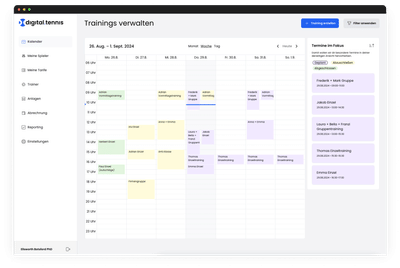 Manage your tennis school with a click - Web Application