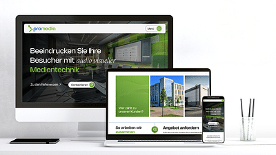 Modernes Screendesign & Logo für Promedia GmbH - Webseitengestaltung