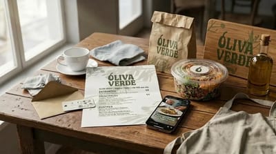 Oliva Verde — Branding para Restaurante Vegano en BCN - Packaging