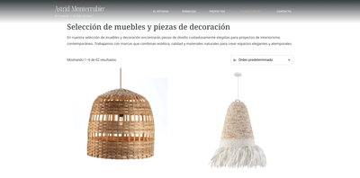 Web, tienda online y captación para un estudio de interiorismo - Creación de Sitios Web