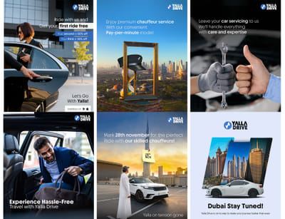 Yalla Drive - Chauffeur Booking App - Dubai - Content Strategy