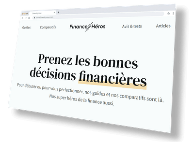 Référencement finance-heros.fr - Création de site internet