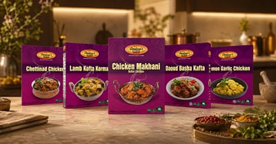 Ready-meal carton packaging for Ameera's Kitchen - Packaging