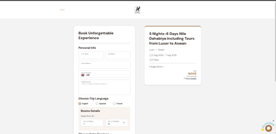 Anoush Dahabiya Luxury Cruise Website - Web Application