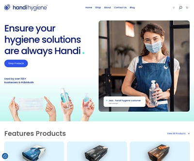 Handi Hygiene – Multi-Sector E-Commerce Storefront & Managed Care - Website Creation