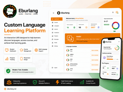 Eburlang | Custom Language Learning Platform & LMS - Web Application
