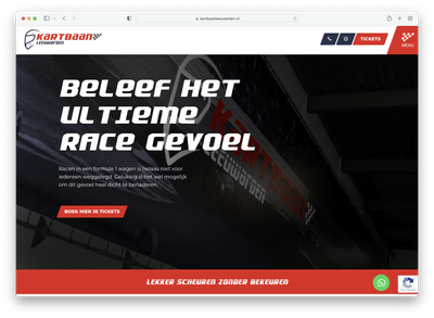 Kartbaan Leeuwarden - Website Creatie