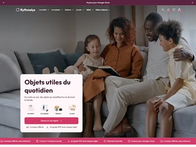 Rythmelys, boutique en ligne d'objets utiles du quotidien - Website Creation