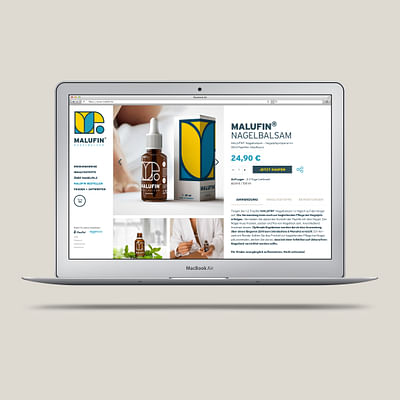 Webshop mit Heilkraft für die Marke Malufin - Graphic Identity