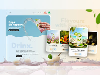 DRINX – Brand Visual Identity & Digital Expression - Ergonomie (UX/UI)
