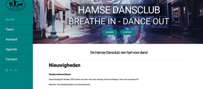 WEBSITE HAMSE DANSCLUB - Création de site internet