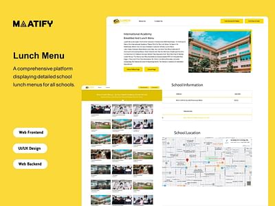 Lunch Menu – Digital Platform for School Meal - Web Application