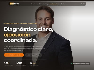 shannon.es: marca y web del consultor digital Jero Shannon - Branding & Positioning