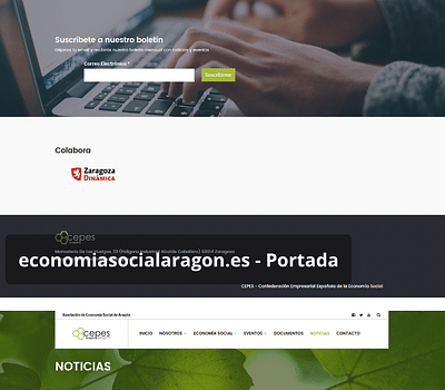 Desarollo Web CEPES Aragón - Création de site internet