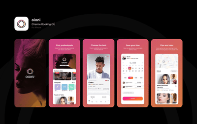 Oioni Beauty Treatment Booking Application - Mobile App