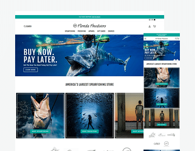 Florida Freedivers: Shopify Website Redesign - Ergonomy (UX/UI)