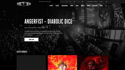 Realisatie website Masters of Hardcore - Website Creation