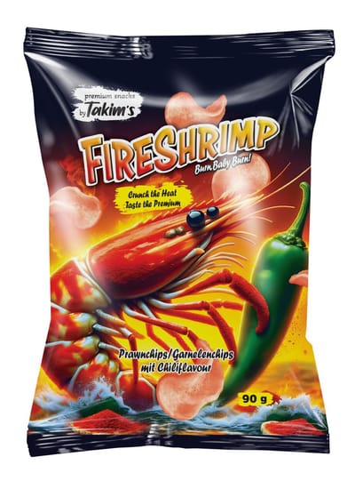 Packaging Artwork Takim Fire Shrimp - Grafikdesign