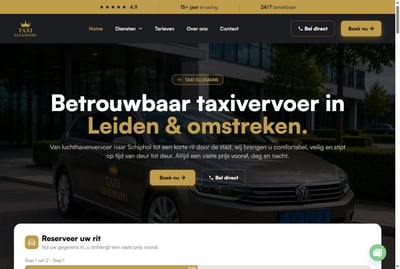 Website voor Taxi Ellemans - Website Creatie