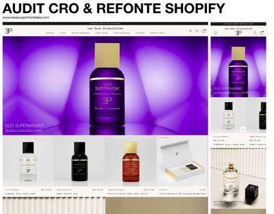Les Eaux Primordiales : refonte de la boutique Shopify - Création de site internet