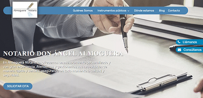 Desarrollo página web Almoguera Notario - Webseitengestaltung