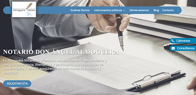 Desarrollo página web Almoguera Notario - Estrategia digital