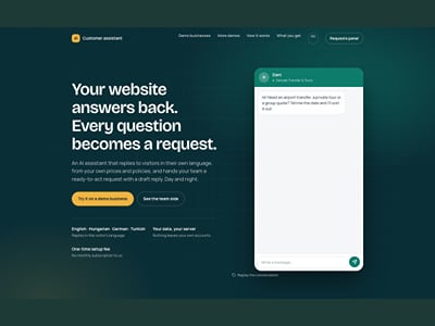 AI Customer Assistant: multilingual website assistant - Développement de Logiciel