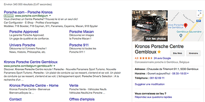 Visite Virtuelle Google Porsche Kronos Gembloux - Branding y posicionamiento de marca