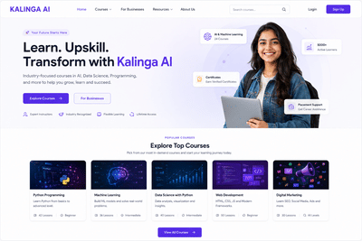 Custom LMS Development & Website Development - Website Creation