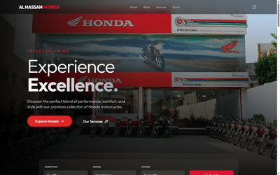 Al Hassan Honda: Digital Showroom and Full Dealership ERP - Développement de Logiciel