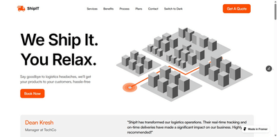 Logistics Website Demo – Streamlined, Professional Web Design - Création de site internet