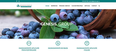 Presentation website for an agricultural company - Publicité en ligne
