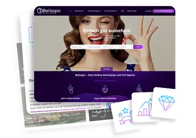 Multifunctional online marketplace - Webseitengestaltung