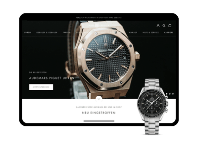 Relaunch + Optimierung Marc Gebauer - E-Commerce