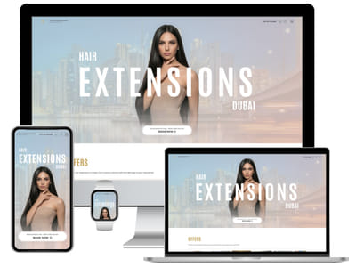 Dubai Hair Extensions: landing premium con conversión a WhatsApp - SEO