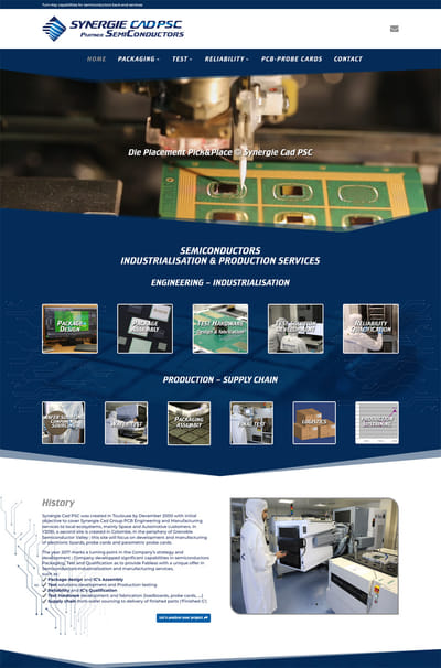 Création site internet vitrine Wordpress Synergie CAD PSC - Website Creatie