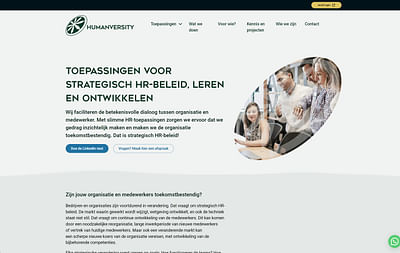 Website voor Humanversity - Website Creation