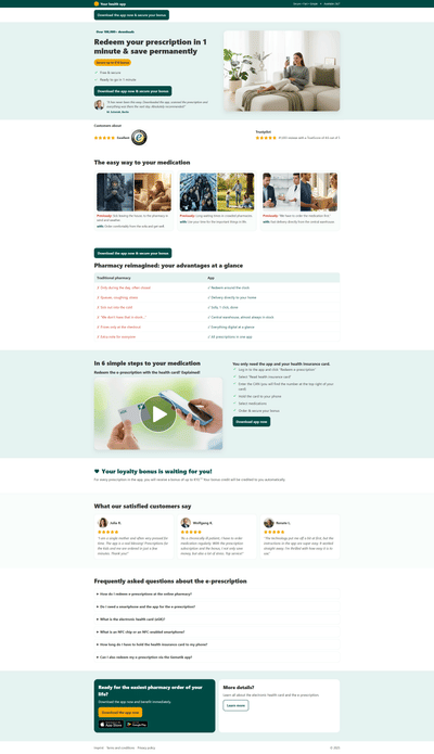 Examples Landing Pages - Marketing