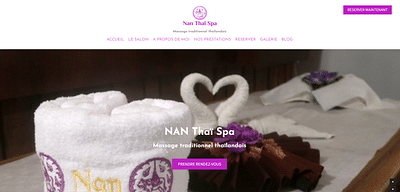 Site Web pour salon de massages - Stratégie digitale